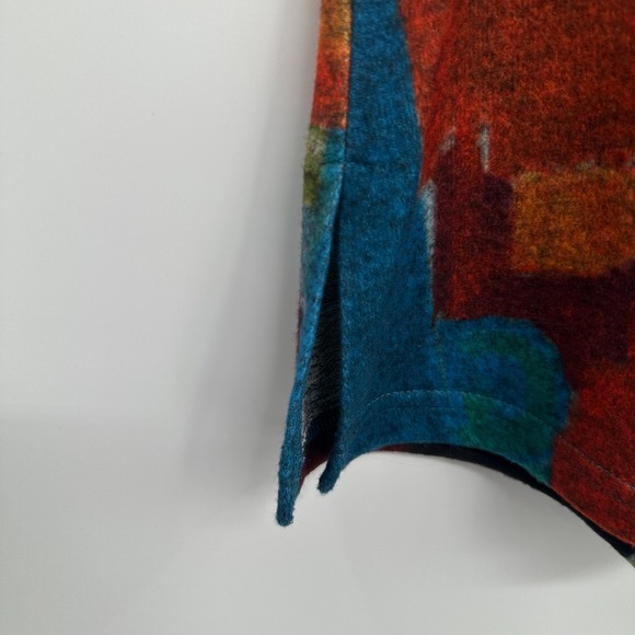 Ali Miles Brushed Knit Top Shirt Size Large 3/4 Sleeve‎ Cowl Neck Artsy Boho New - Picture 11 of 16